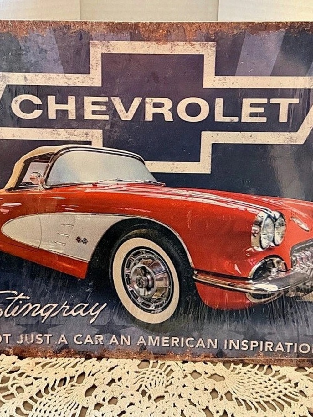 Chevrolet Stingray Corvette Metal Wall Sign New in Wrapping